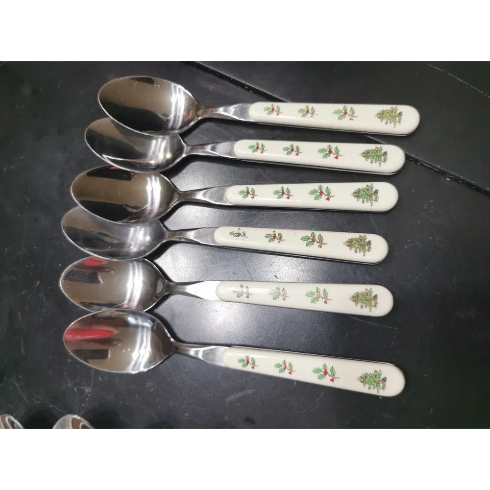 Lot Of 20 Tecnshan HOLIDAY HOSTESS Stainless Christmas Tree Silverware Flatware